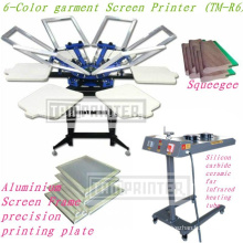 TM-R6k Full Set 6-Color Rotary Silk Screen Printing Machine